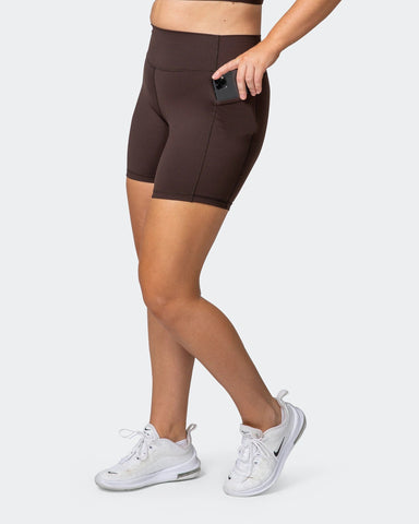 musclenation Shorts SIGNATURE POCKET BIKE SHORTS Cocoa