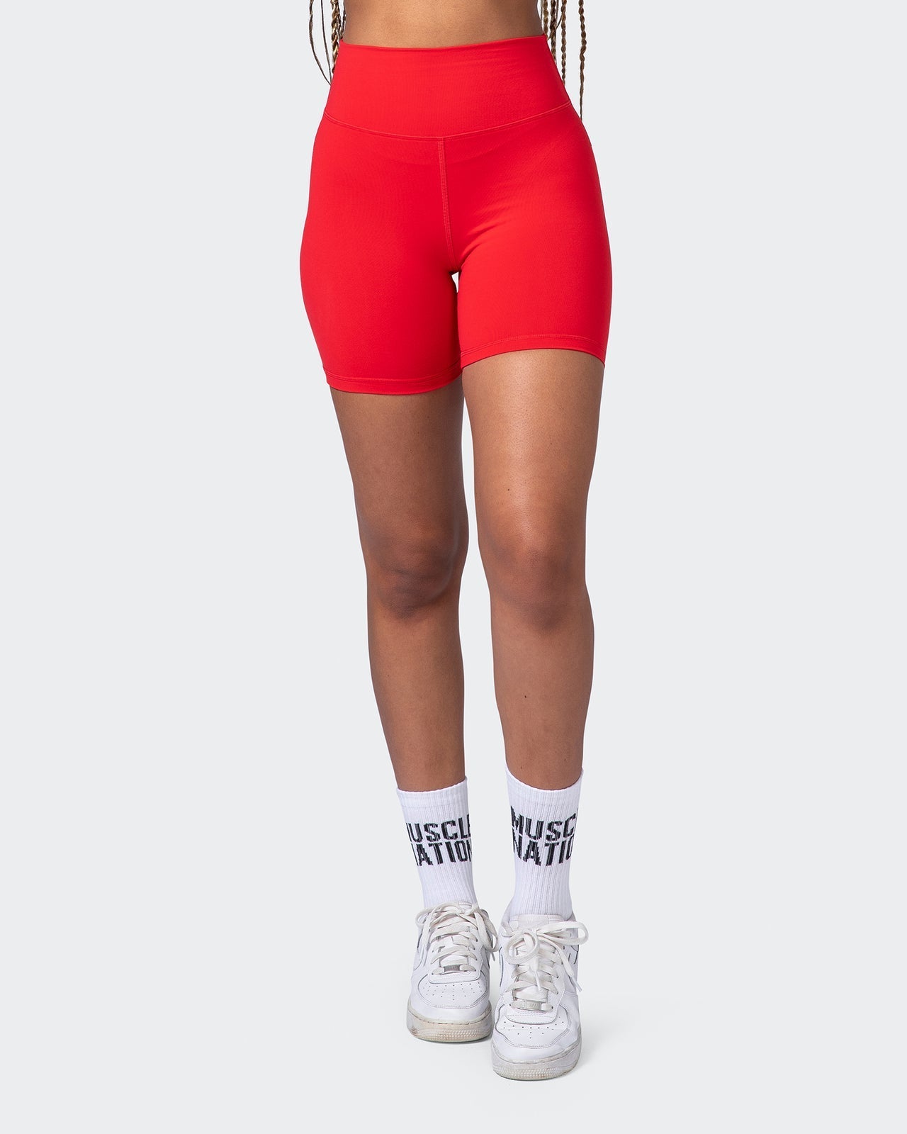 musclenation Shorts Signature Scrunch Bike Shorts-Poppy