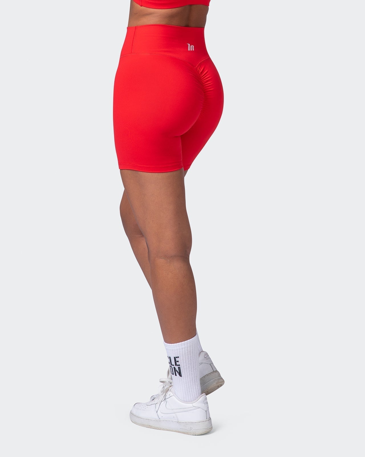 musclenation Shorts Signature Scrunch Bike Shorts-Poppy