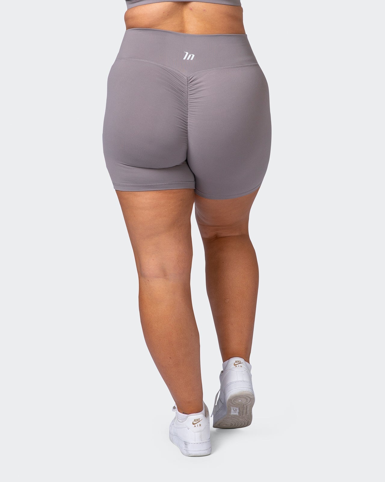 musclenation Shorts Signature Scrunch Bike Shorts-Smoke