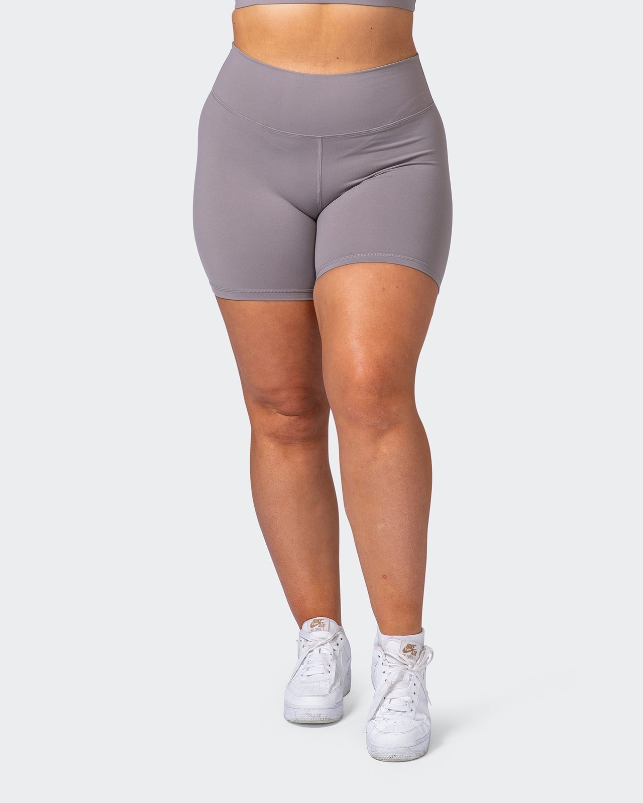 musclenation Shorts Signature Scrunch Bike Shorts-Smoke
