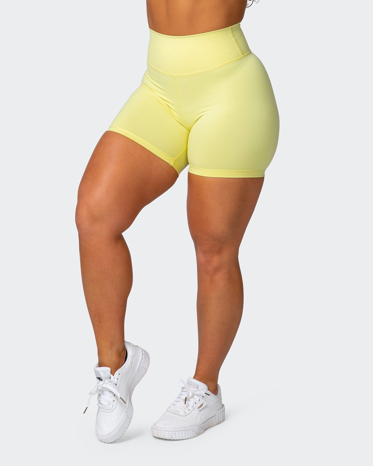 musclenation Shorts Signature Scrunch Bike Shorts - Sunny Lime