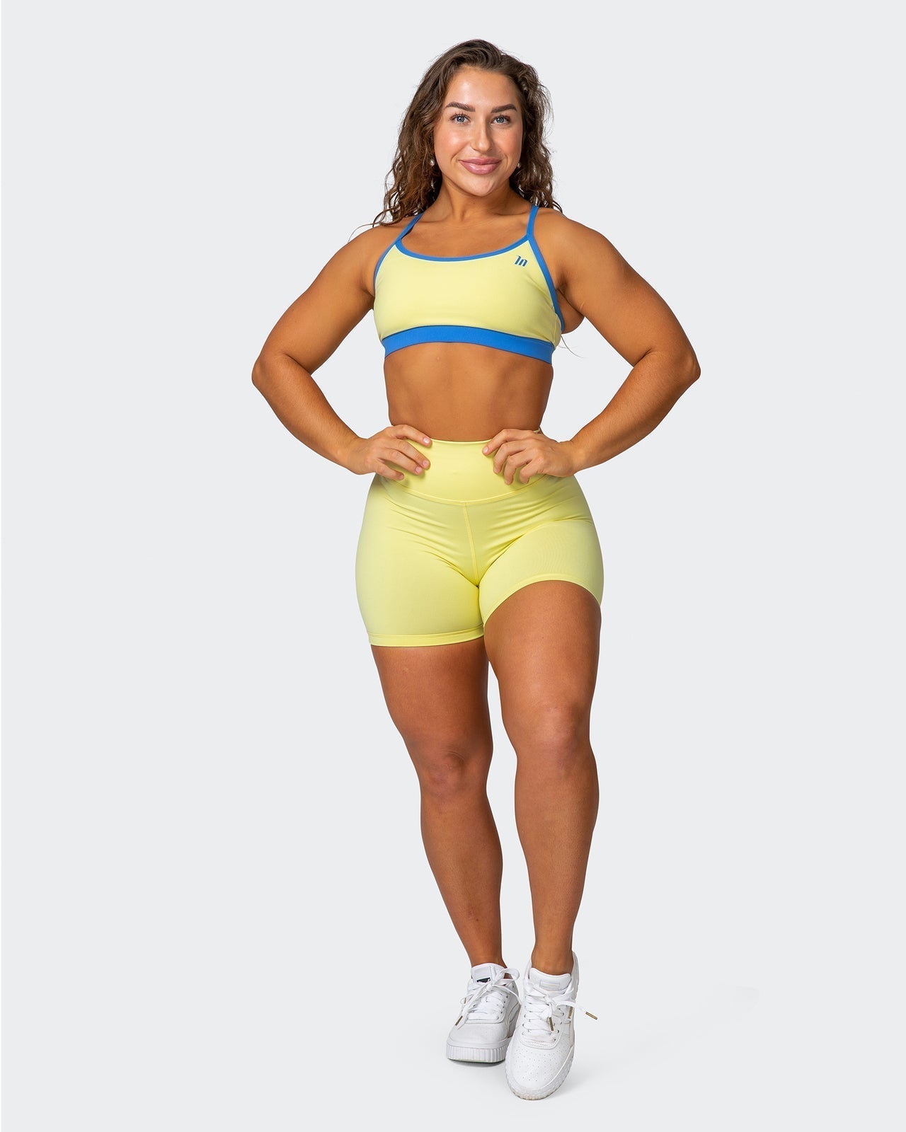 musclenation Shorts Signature Scrunch Bike Shorts - Sunny Lime