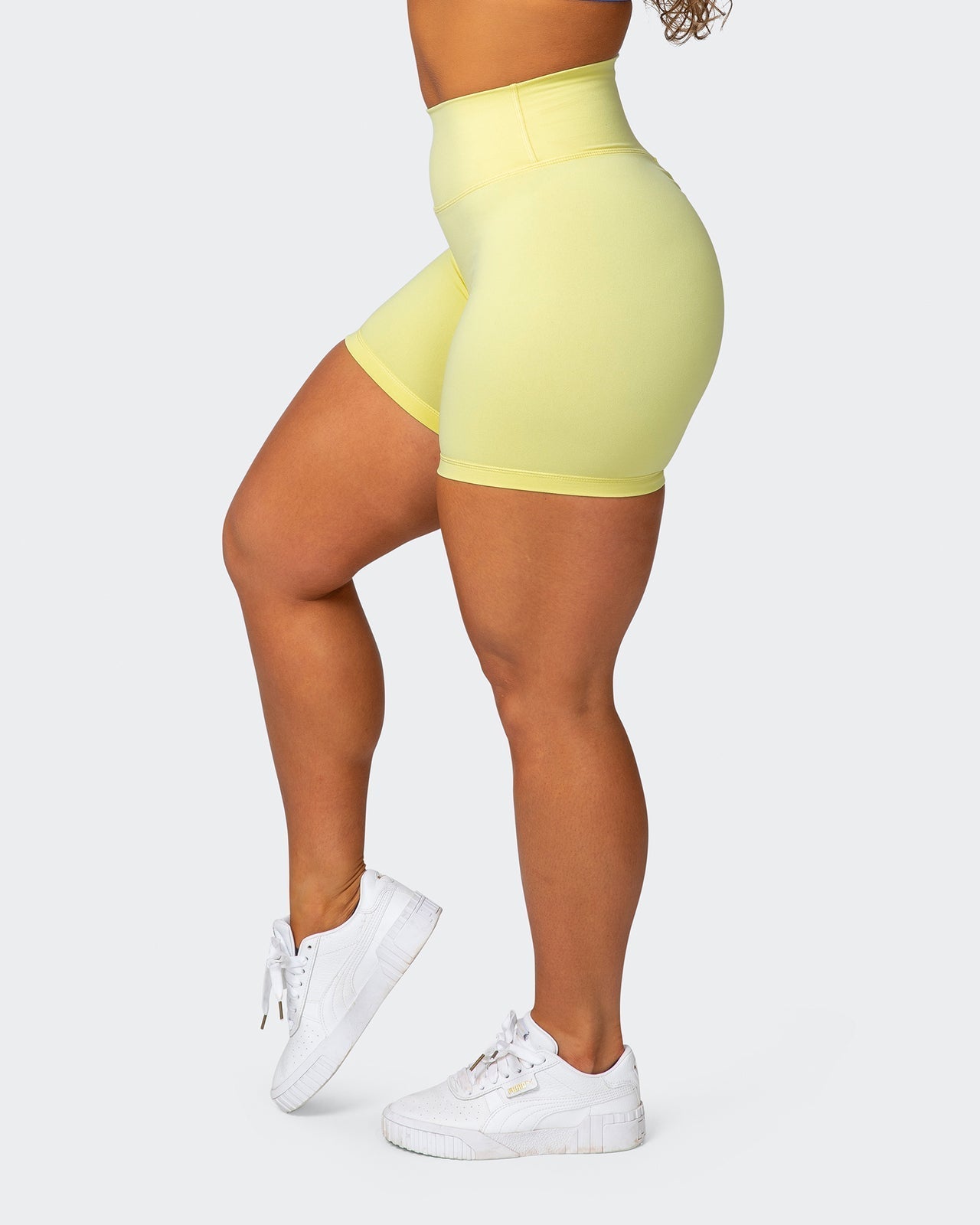 musclenation Shorts Signature Scrunch Bike Shorts - Sunny Lime