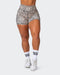 musclenation Shorts Signature Scrunch Midway Shorts - Yellow Leopard