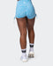 musclenation Shorts Signature Scrunch Tie Up Booty Shorts - Alaska Zebra Print