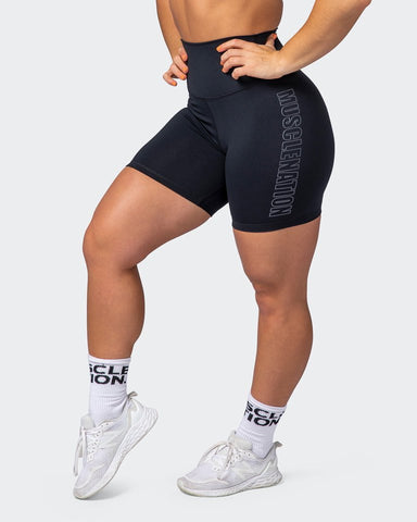 musclenation Shorts Signature Super High Bike Shorts Black