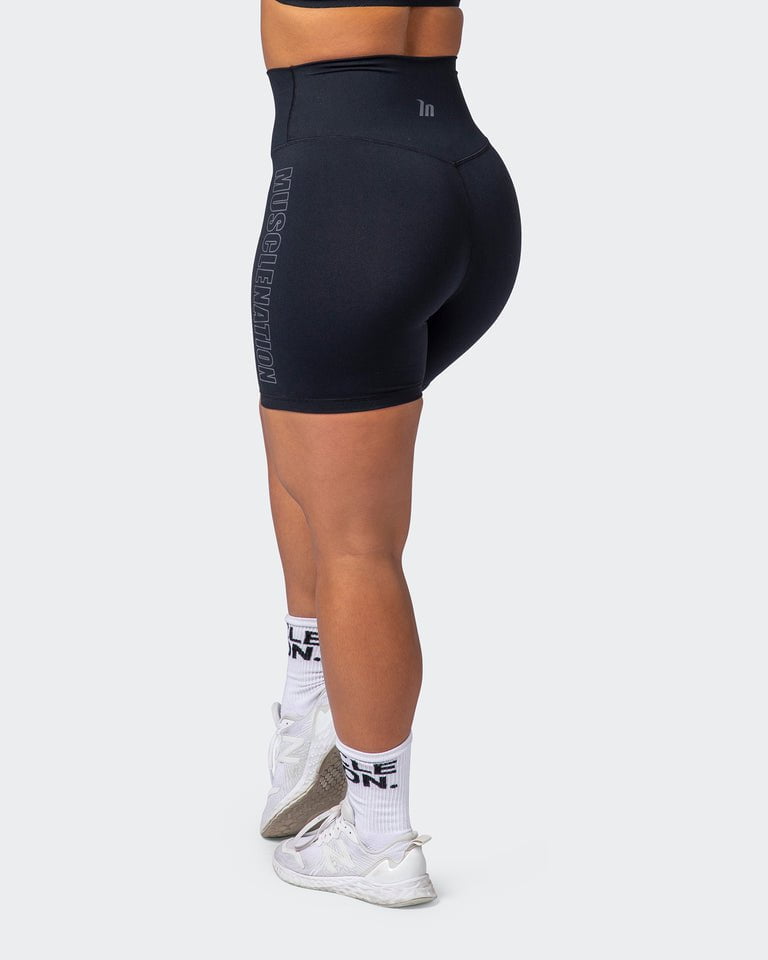 musclenation Shorts Signature Super High Bike Shorts Black
