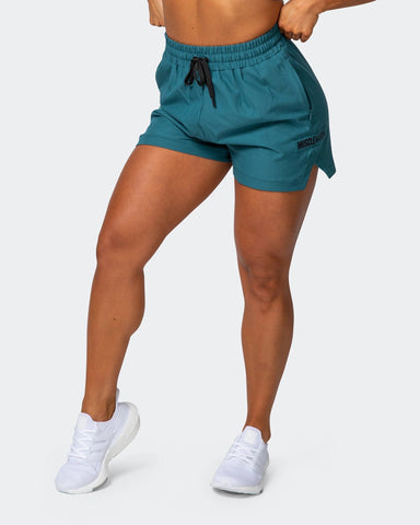 musclenation Shorts WOMENS ELEVATE ACTIVE SHORTS Deep Teal