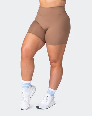 musclenation Shorts Zero Rise Everyday Bike Shorts - Chocolate Malt