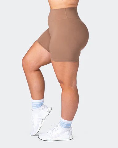 musclenation Shorts Zero Rise Everyday Bike Shorts - Chocolate Malt