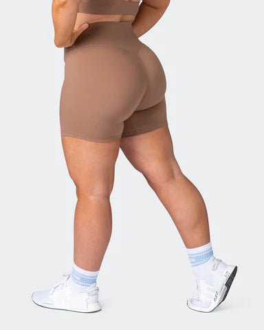 musclenation Shorts Zero Rise Everyday Bike Shorts - Chocolate Malt