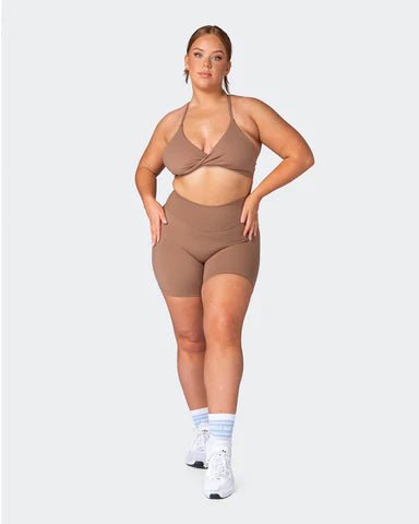 musclenation Shorts Zero Rise Everyday Bike Shorts - Chocolate Malt