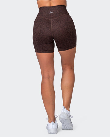 musclenation Shorts Zero Rise Everyday Bike Shorts - Coffee Marl