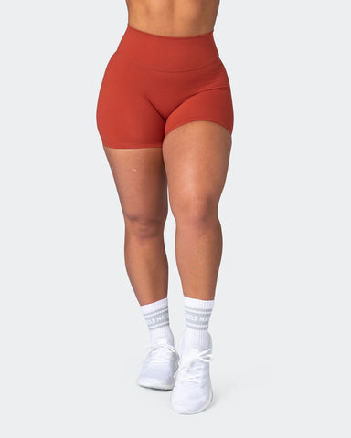 musclenation Shorts Zero Rise Everyday Midway Shorts - Burnt Orange