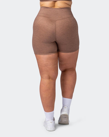 musclenation Shorts Zero Rise Everyday Midway Shorts - Nutmeg Marl