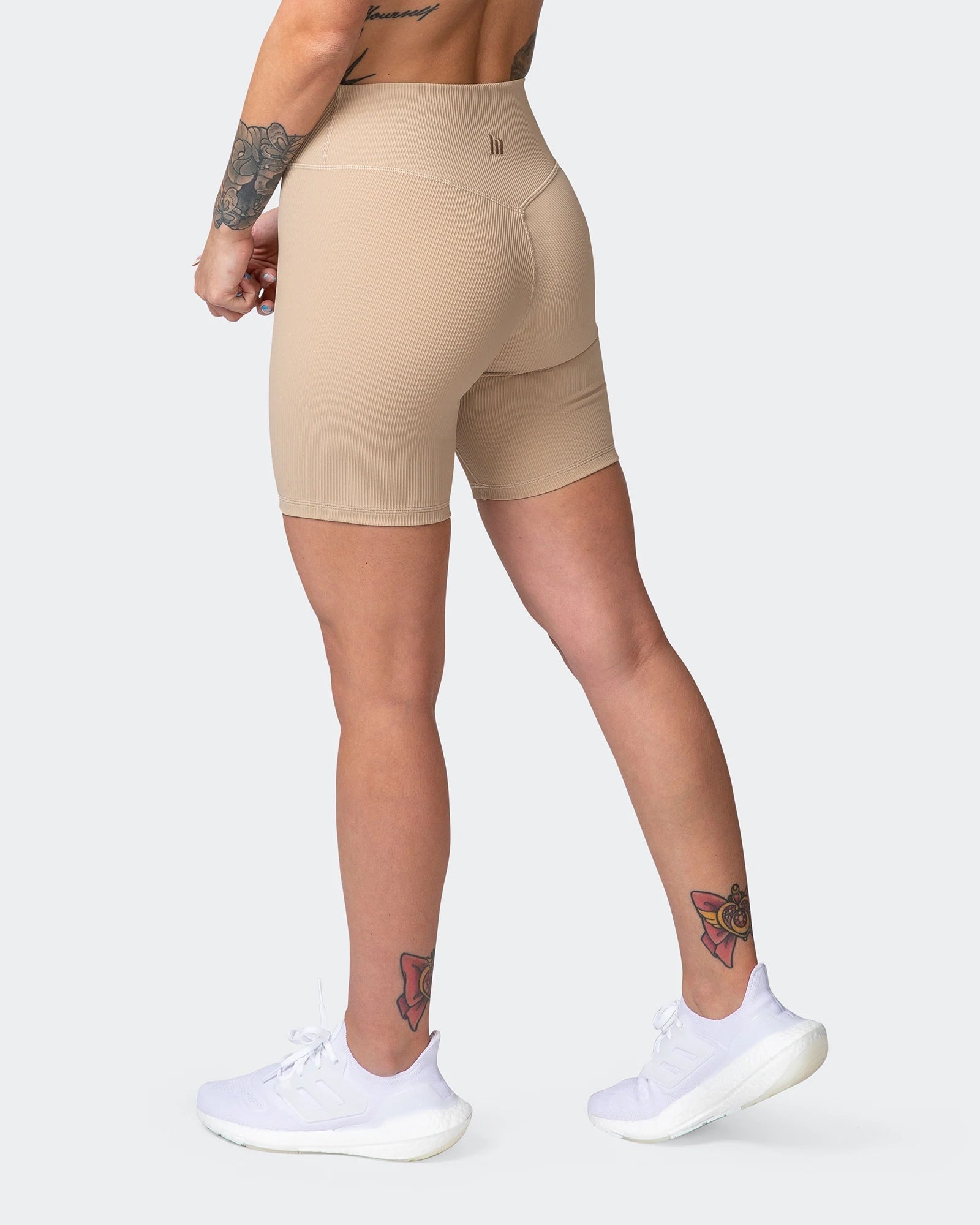 musclenation Shorts ZERO RISE RIB BIKE SHORTS Brown Sugar
