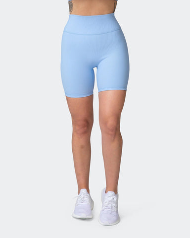 musclenation Shorts ZERO RISE RIB BIKE SHORTS Periwinkle