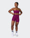 musclenation Shorts Zero Rise Rib Midway Shorts - Huckleberry