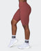 musclenation Shorts Zero Rise Rib Referee Length Shorts - Maple