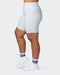 musclenation Shorts Zero Rise Rib Referee Length Shorts - Quiet Grey