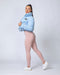 musclenation Sideline Cropped Puffer Jacket - Cashmere Blue