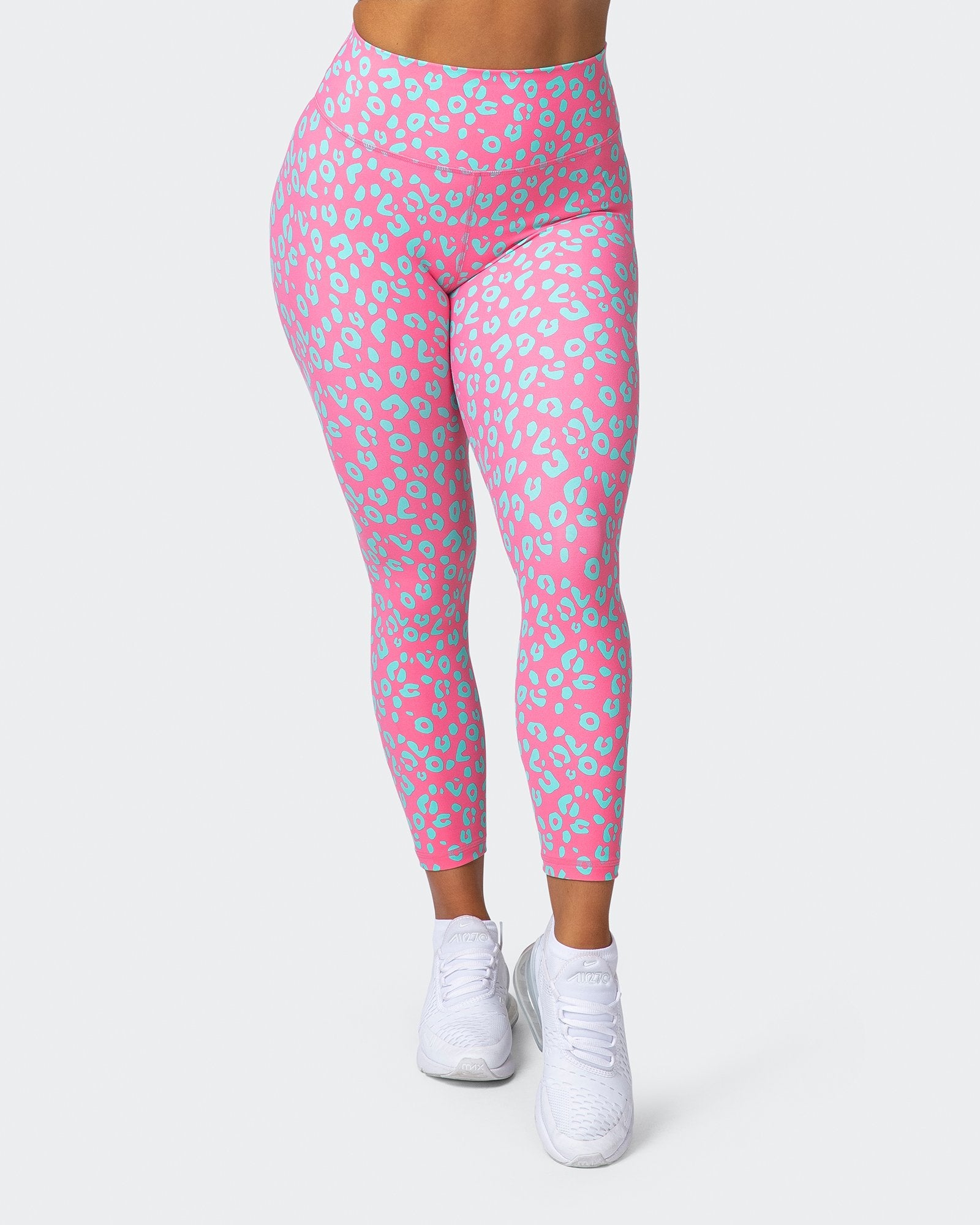 musclenation SIGNATURE SCRUNCH 7/8 LEGGINGS Cotton Candy Cheetah Print