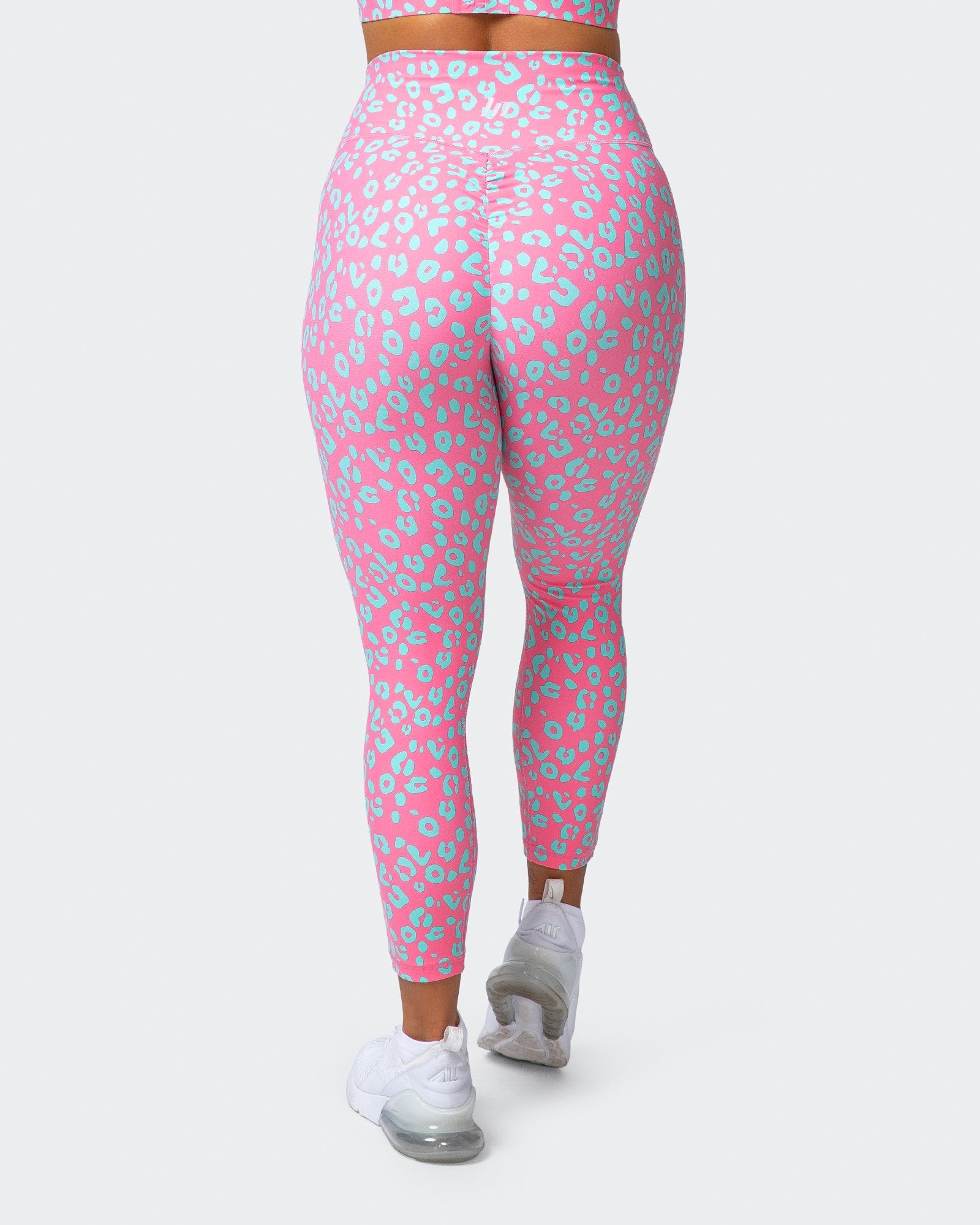 musclenation SIGNATURE SCRUNCH 7/8 LEGGINGS Cotton Candy Cheetah Print
