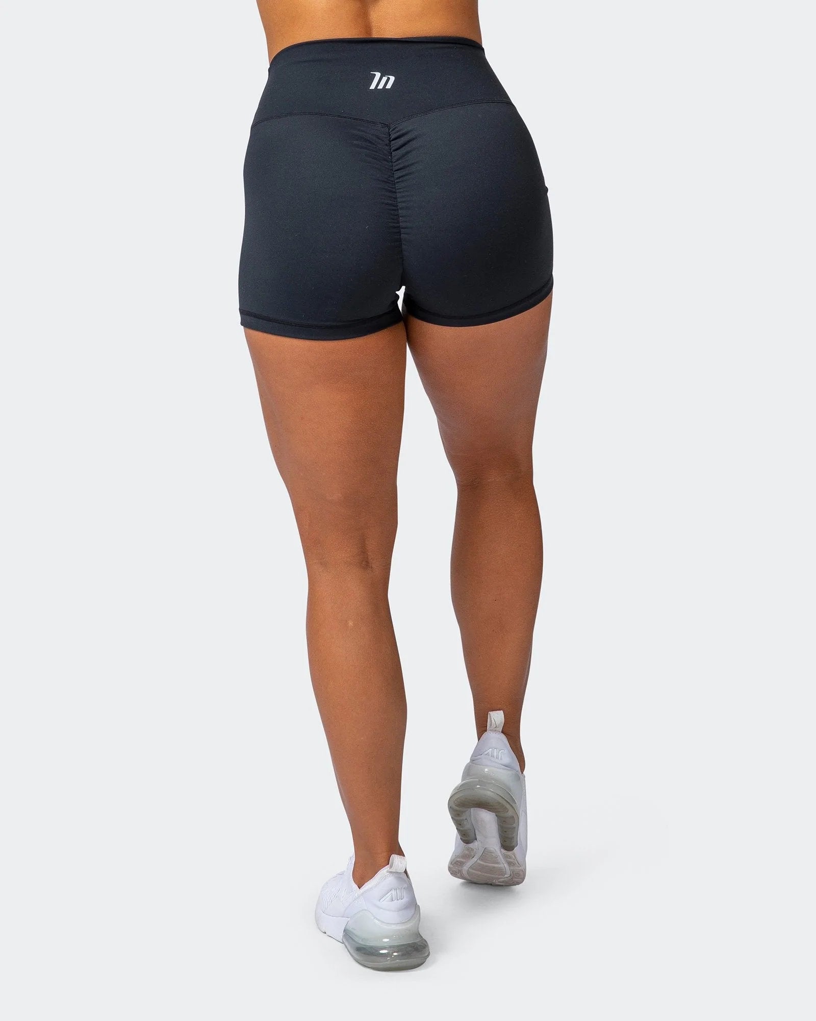 musclenation Signature Scrunch Booty Shorts-Black