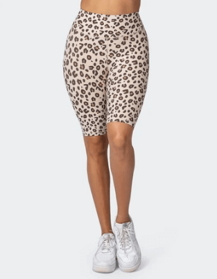 musclenation SIGNATURE SCRUNCH REFEREE LENGTH SHORTS Cheetah Print