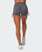 musclenation SIGNATURE SCRUNCH TIE UP BOOTY SHORTS Charcoal
