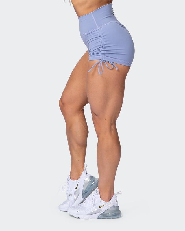 musclenation SIGNATURE SCRUNCH TIE UP BOOTY SHORTS Storm