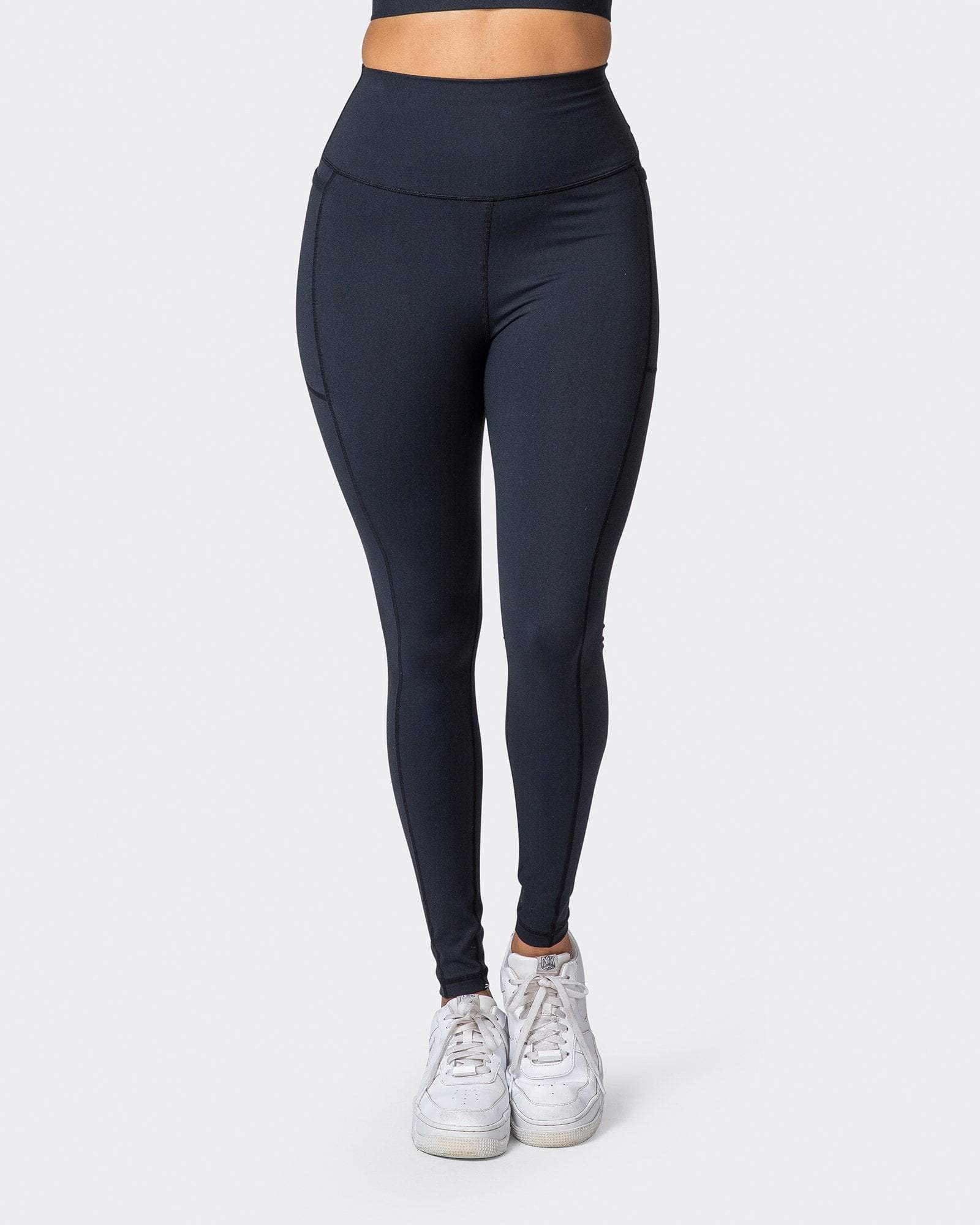 musclenation SIGNATURE SUPER HIGH POCKET FULL LENGTH LEGGINGS Black