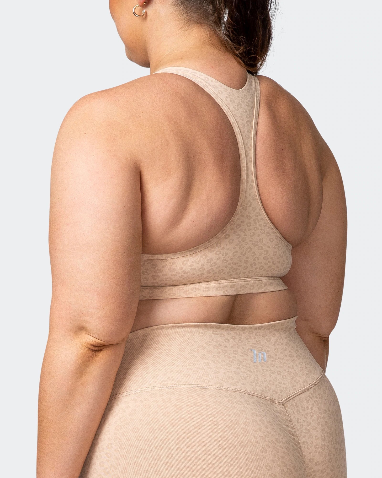 musclenation Sports Bra FLEX BRA Brown Sugar Mini Cheetah Print