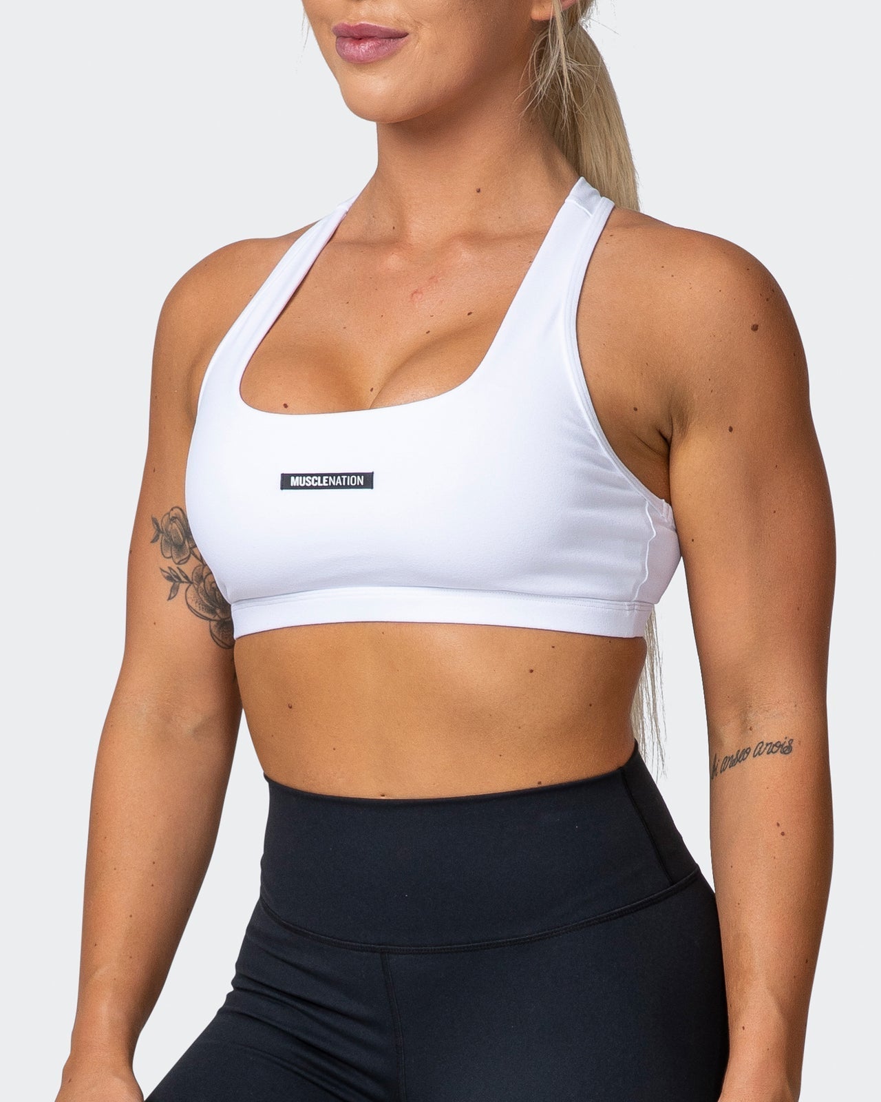 musclenation Sports Bra Flex Bra - White