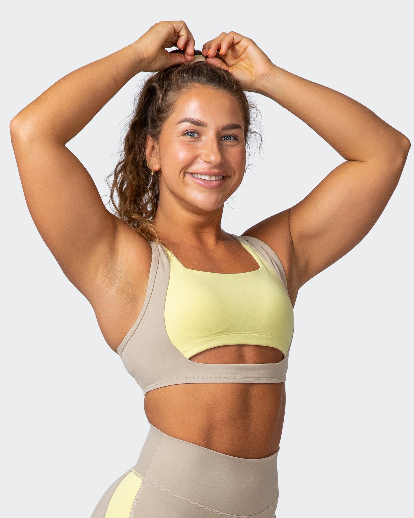 musclenation Sports Bra SIZZLE BRA Bone