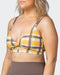 musclenation Sports Bra WHIRLWIND BRALETTE Checked Out Print
