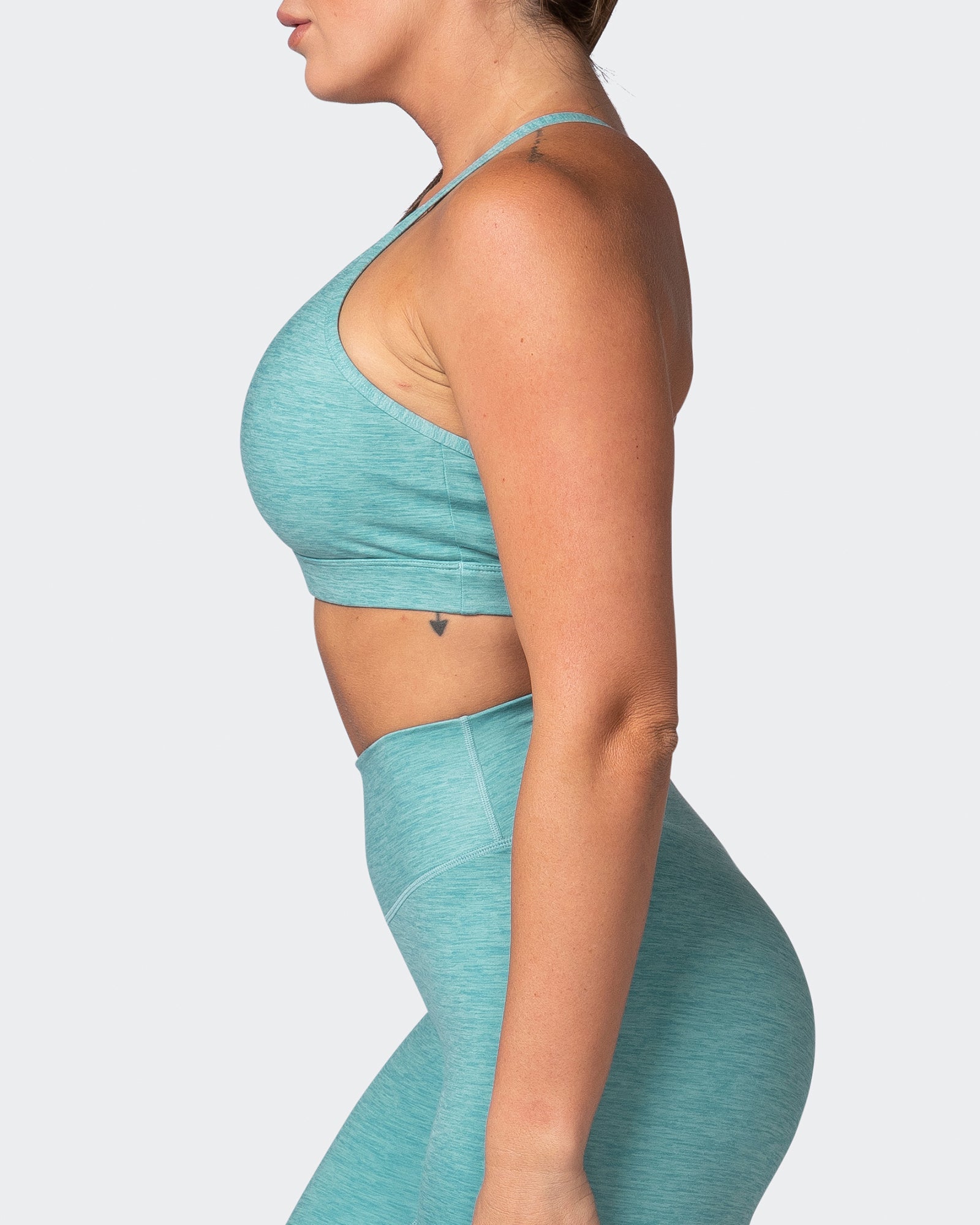 musclenation Sports Bras Aim High Bra - Dusty Jade Marl