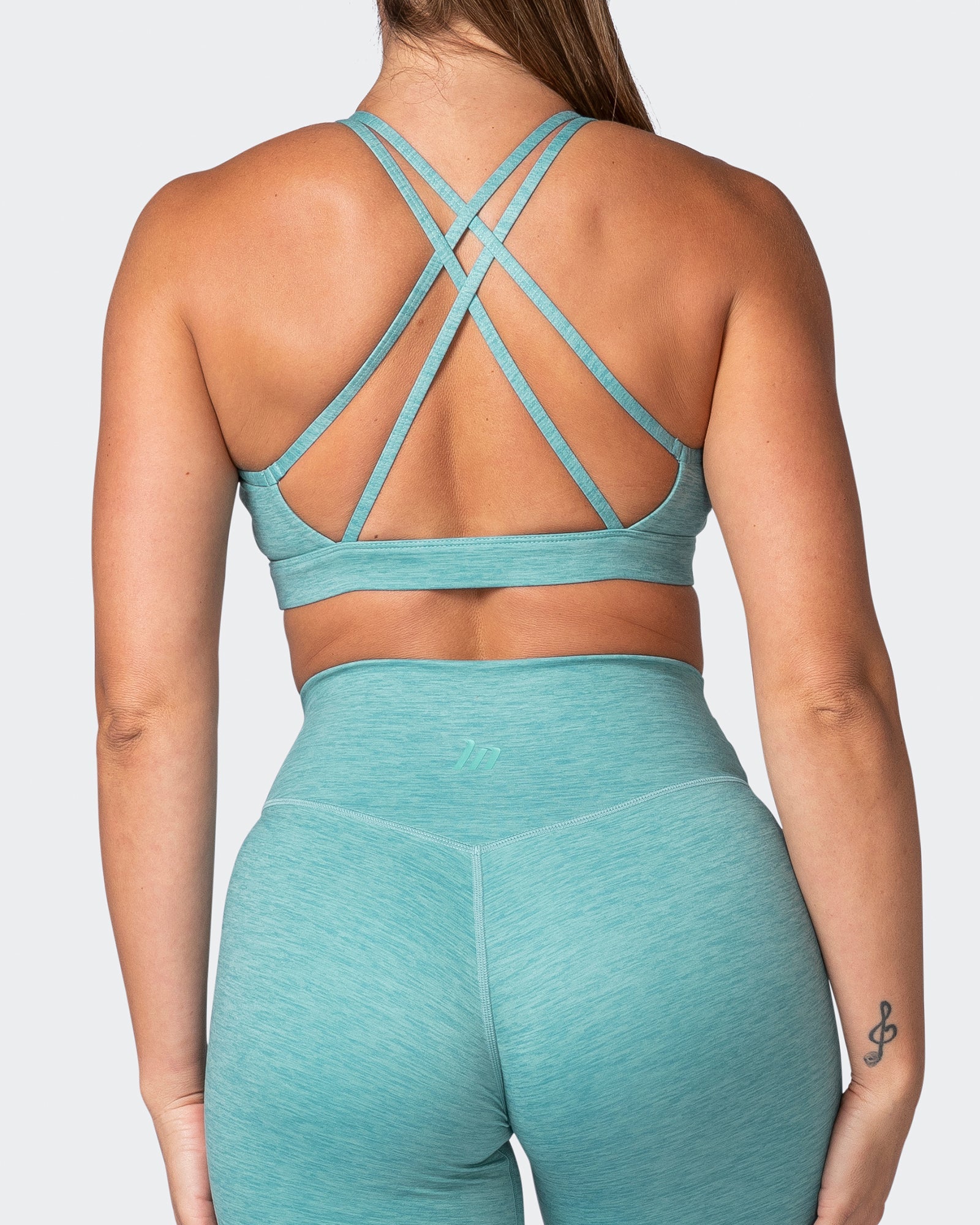 musclenation Sports Bras Aim High Bra - Dusty Jade Marl