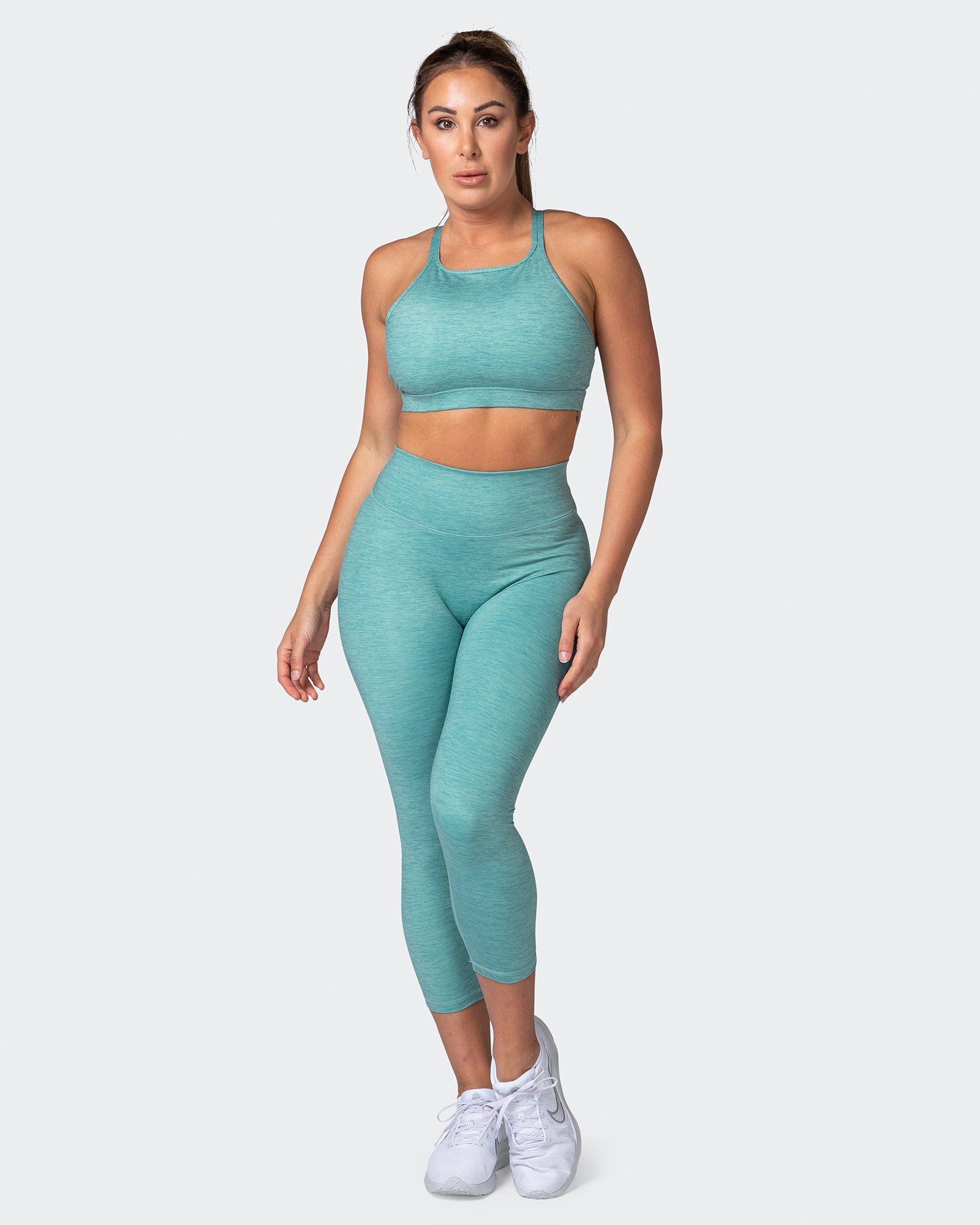musclenation Sports Bras Aim High Bra - Dusty Jade Marl