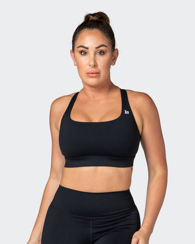 musclenation Sports Bras Brace Yourself Bra - Black