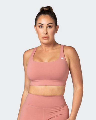 musclenation Sports Bras Brace Yourself Bra - Desert Sand
