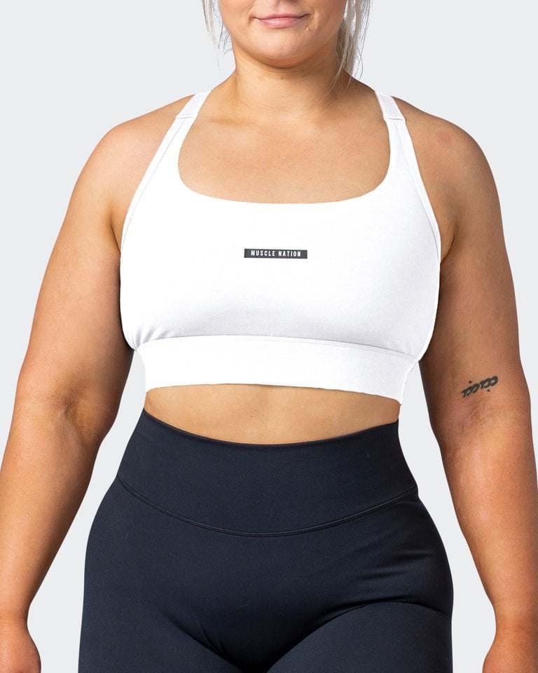 musclenation Sports Bras Condition Bra White