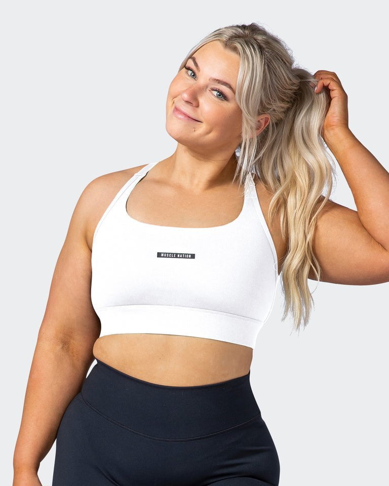musclenation Sports Bras Condition Bra White
