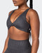 musclenation Sports Bras Demi Bralette - Monochrome Check Print