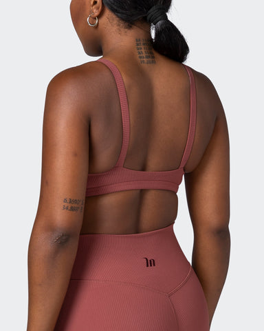 musclenation Sports Bras Effortless Rib Bralette - Maple