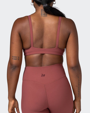 musclenation Sports Bras Effortless Rib Bralette - Maple