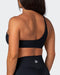 musclenation Sports Bras Movement One Shoulder Bralette - Black