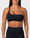 musclenation Sports Bras Movement One Shoulder Bralette - Black