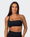 musclenation Sports Bras Movement One Shoulder Bralette - Black